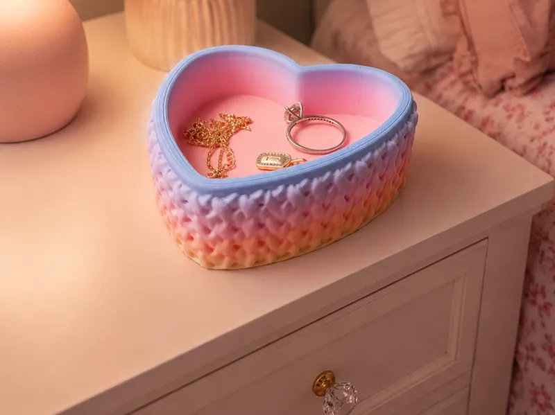Knit Heart Trinket Dish