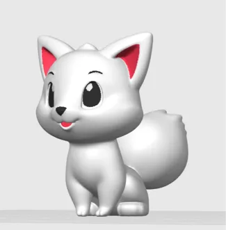 Cute White Fennec Fox