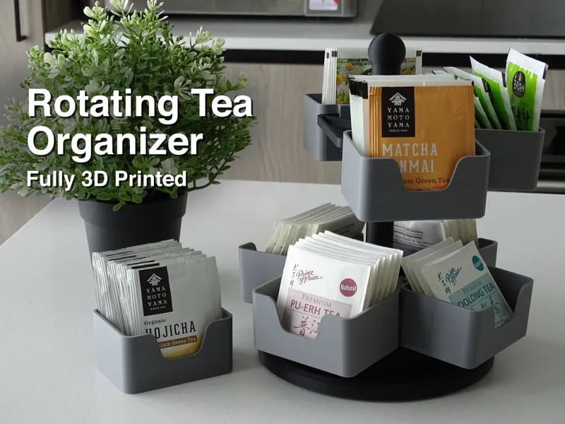 Rotating Tea Organizer - Fully 3D Printed