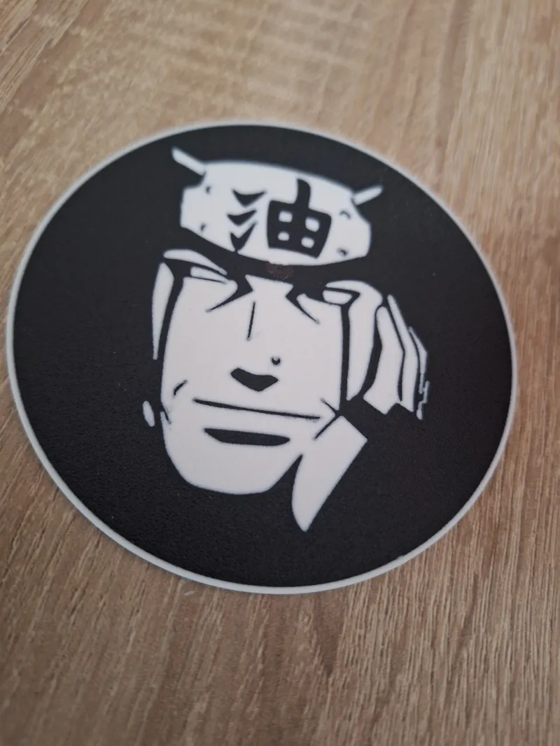 Jiraiya coaster in black and white