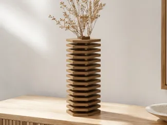 Lamellar Vase – Geometric No-Support Print