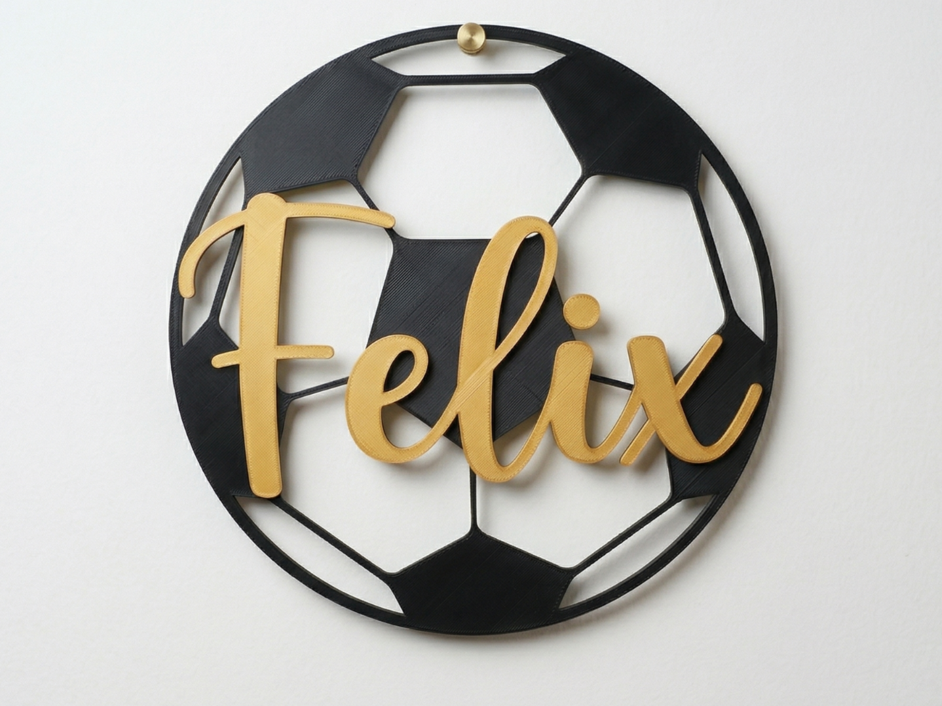 Türschild mit Fußball  und Name "Felix"
