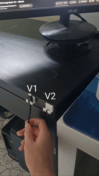 USB cable hanger V2 better rotation catching