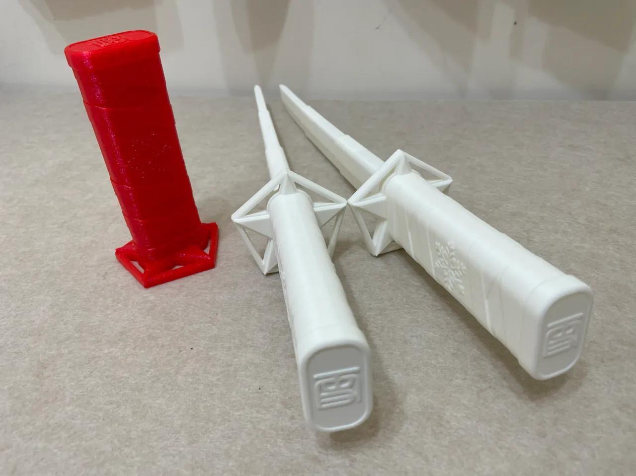 Small Collapsing Katana -snowflake雪(Printinplace) view 3