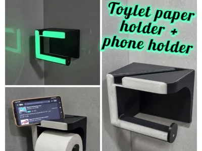 Mobile phone toilet paper holder