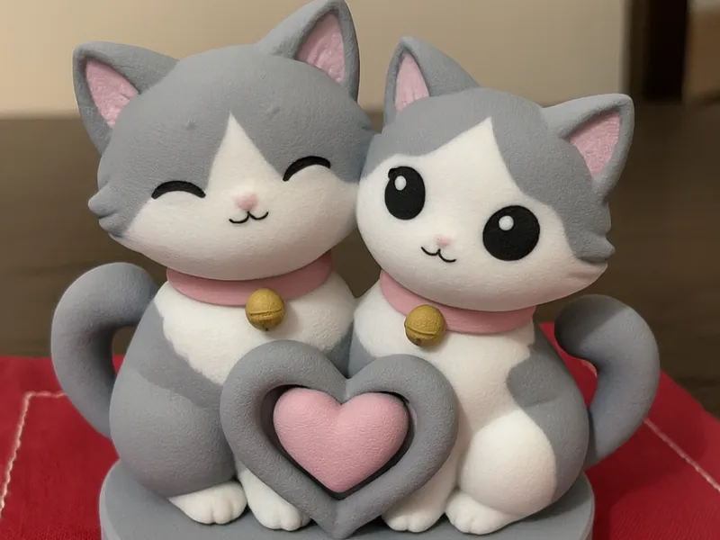 Purrfect Valentine Heart