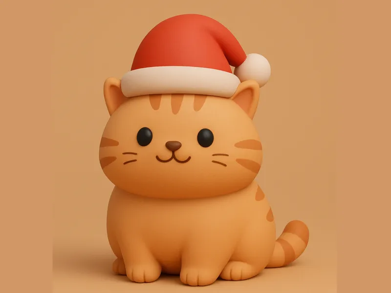 Cute christmas cat
