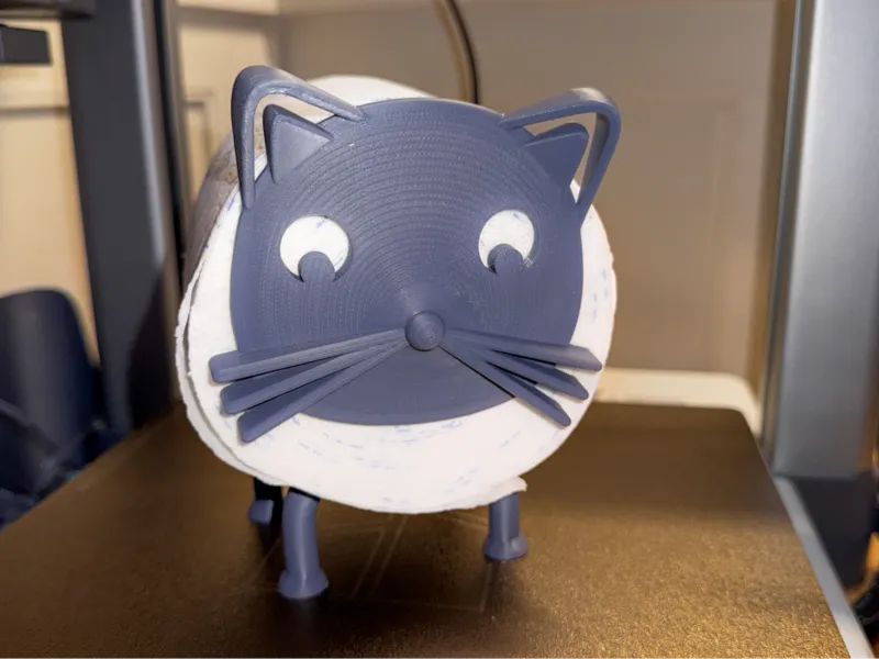 cat head toilet paper holder