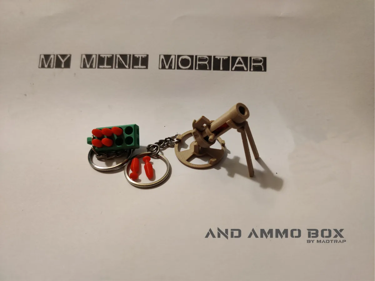 My Mini Mortar & Ammo Box by Madtrap MakerWorld: Download Free 3D Models - 3D model önizlemesi