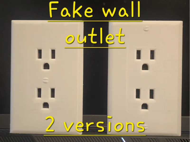 prank fake electrical wall outlet 2 versions