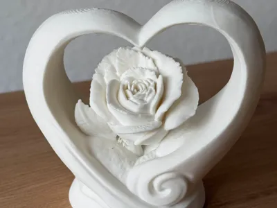 Romantic Heart Rose Sculpture|Heart Rose