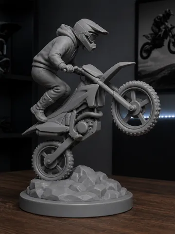 Figura decorativa: Motocross figurine / radical stunt — vista de referencia 2