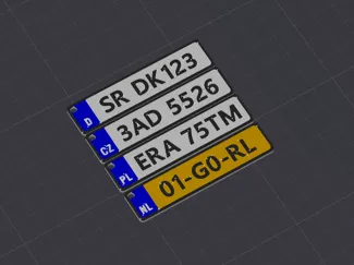 EUROPE Car License plate number / Text Keychain