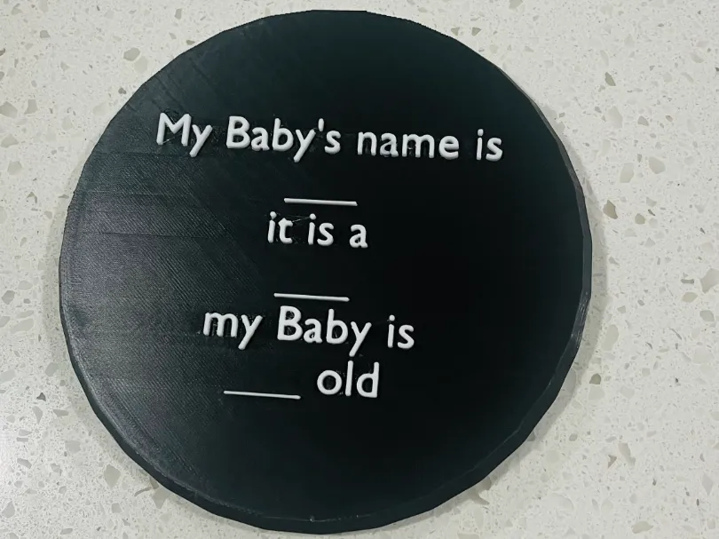 baby sign - Free 3D Print Model - MakerWorld