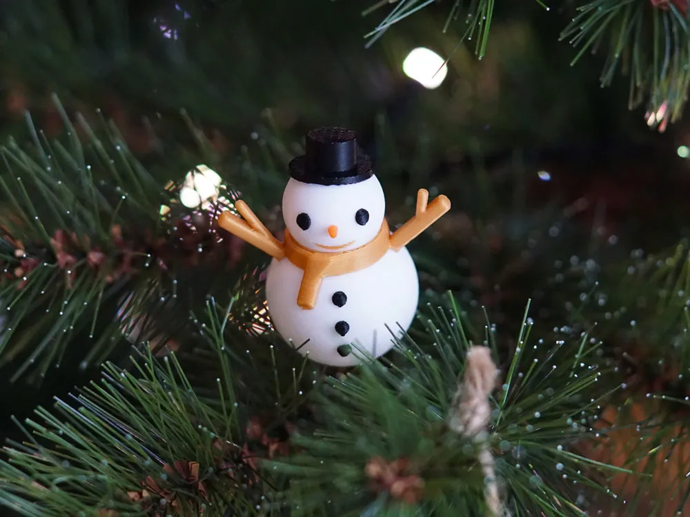 Snowman christmas tree ornament - Free 3D Print Model - MakerWorld