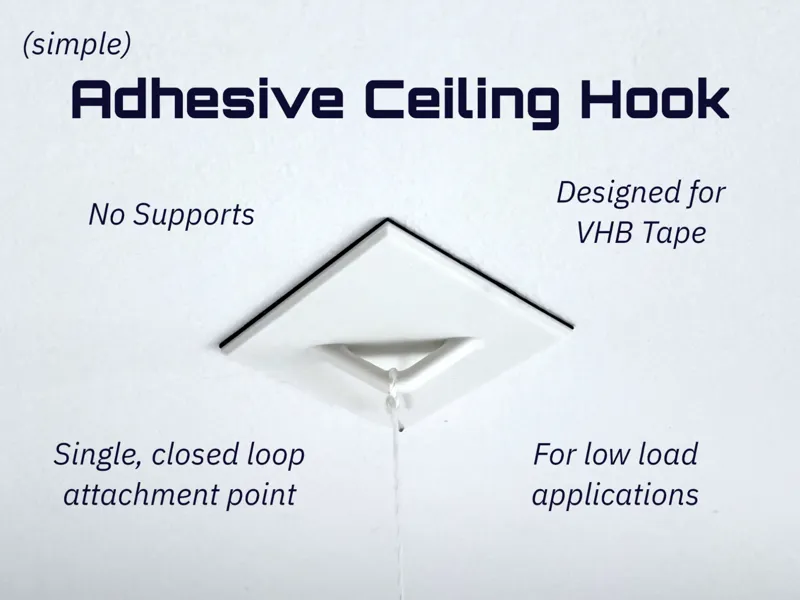 Simple Adhesive Ceiling Hook