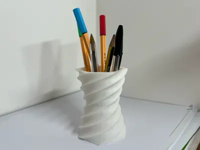 Spiral pencil / pen holder