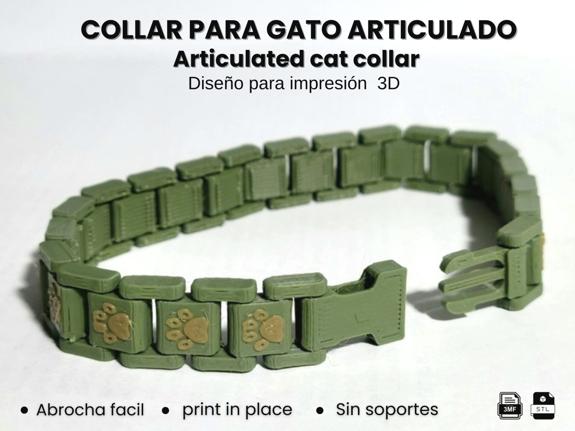 Collar articulado para gato