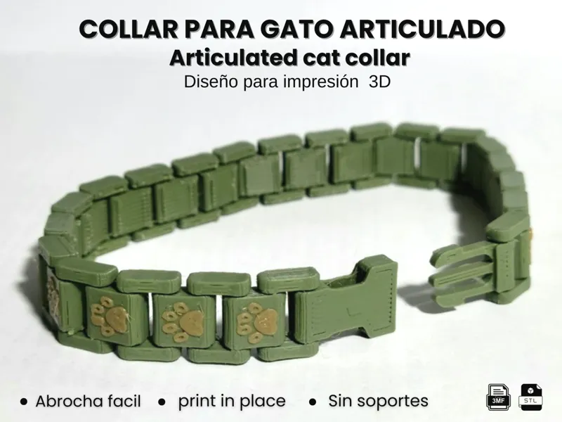 Collar articulado para gato