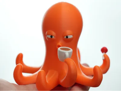 Octopus having breakfast