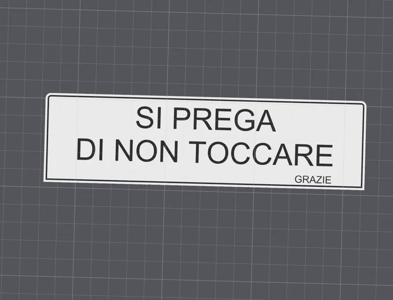 Targhetta Non toccare 