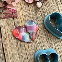 Emporte-pièce collier cœur BFF et boucles d'oreilles — photo 2