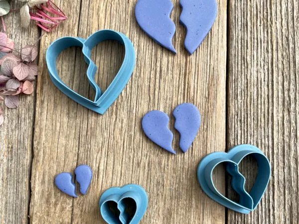 Emporte-pièce collier cœur BFF et boucles d'oreilles