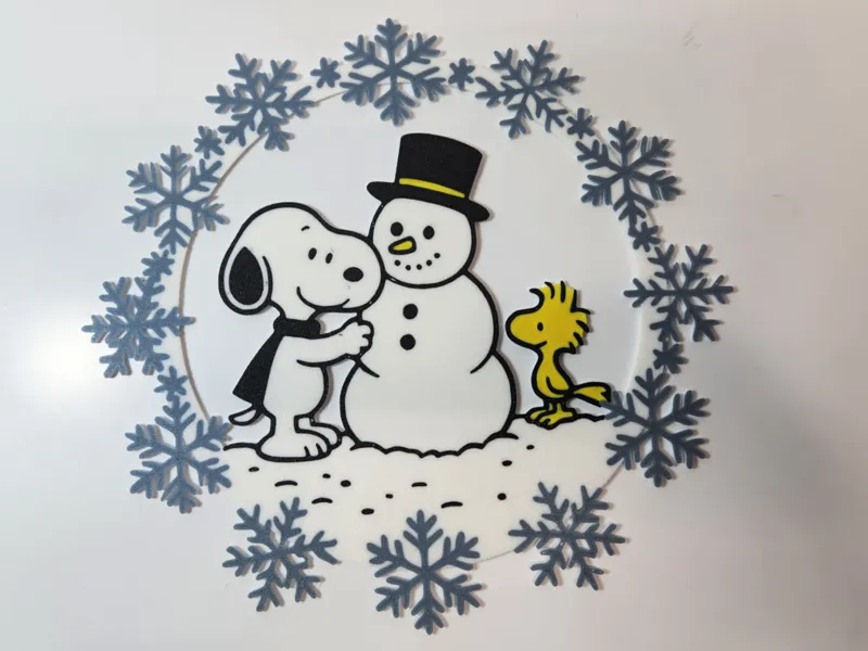Snoopy and Woodstock Winter Wreath / Decoration