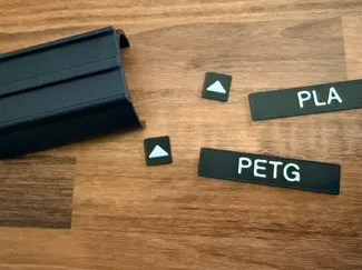 1 inch PVC filament label