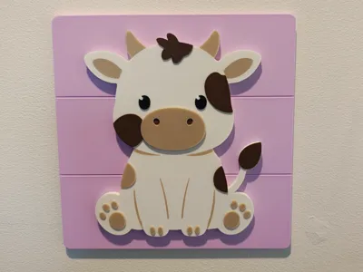 Adorable Cow Nursery Wall Art