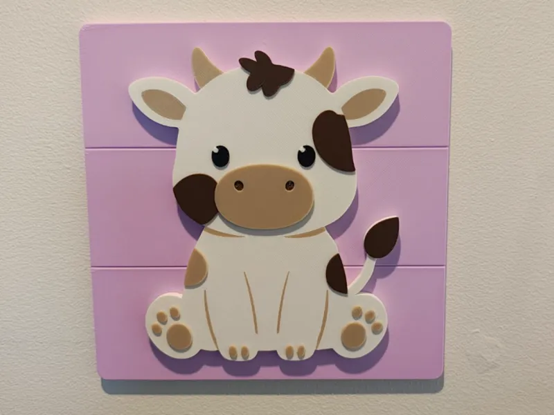 Adorable Cow Nursery Wall Art