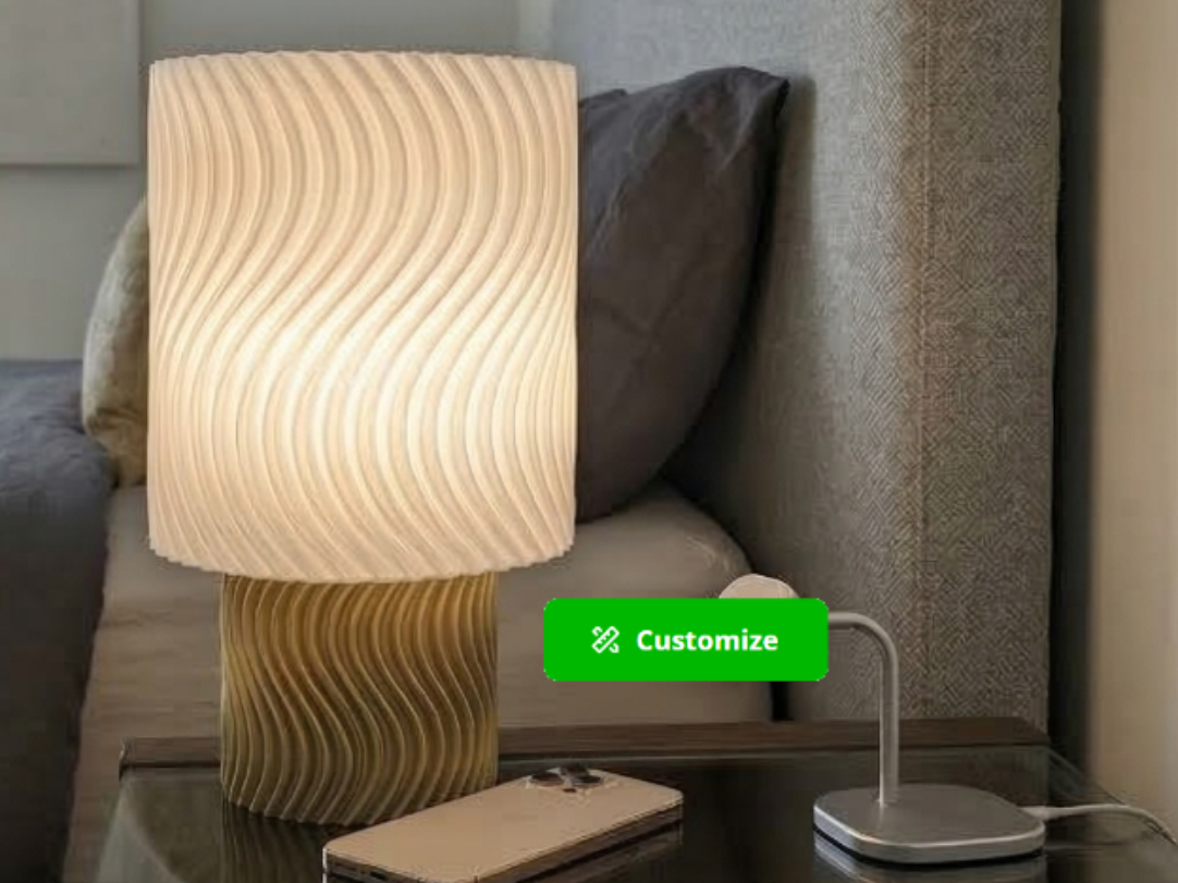 Customizable Lamp with a wave pattern