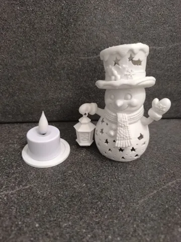 Modelo para impresión 3D: Leuchtender Schneemann – winterliche LED-Deko — vista de referencia 3
