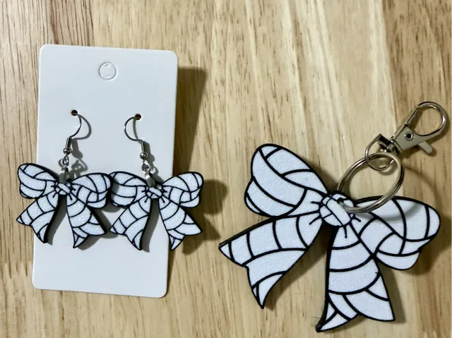 Volleyball Bow Earrings