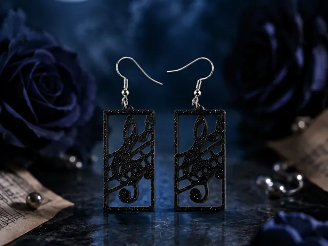 Musical score earrings