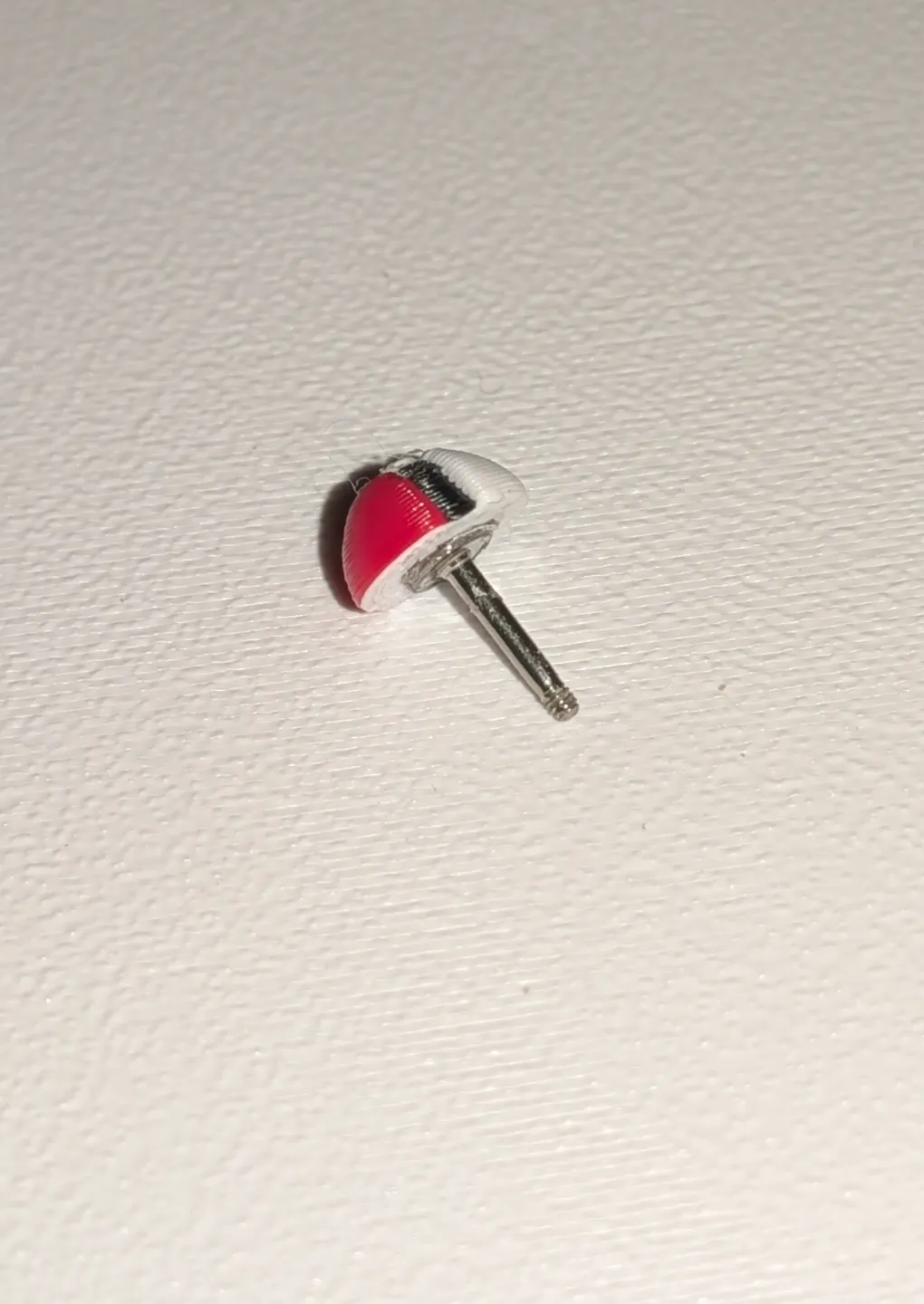 8mm Pokeball Stud earring view 2