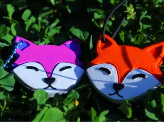Fox emojy keychain gift