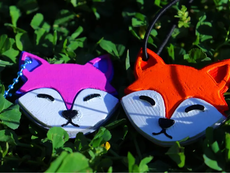 Fox emojy keychain gift
