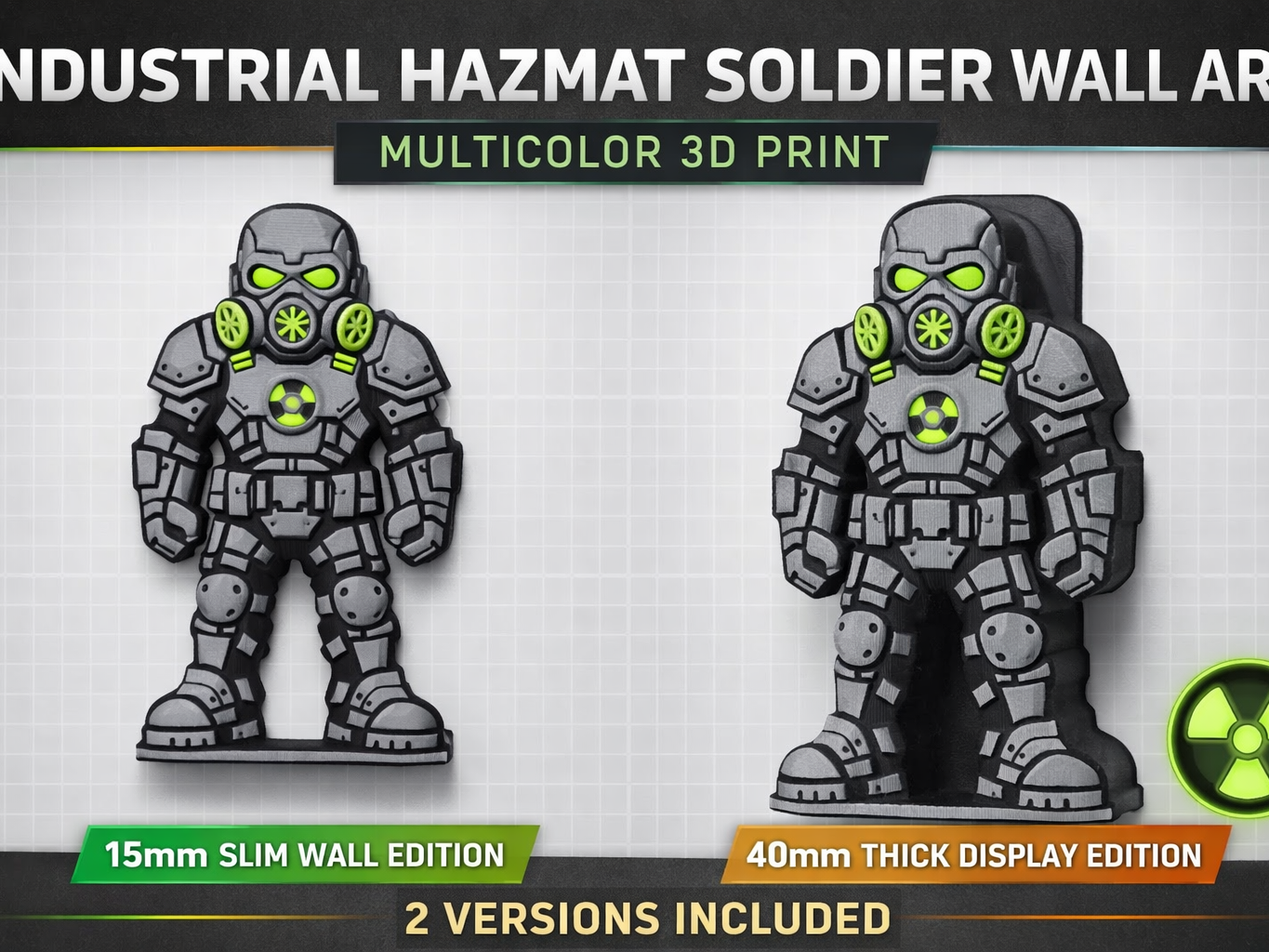 Industrial Hazmat Soldier Wall Art 2 Sizes 3 color