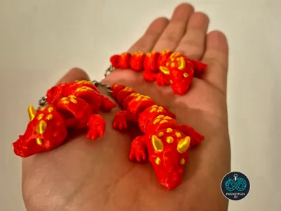 flexi dragon keychain