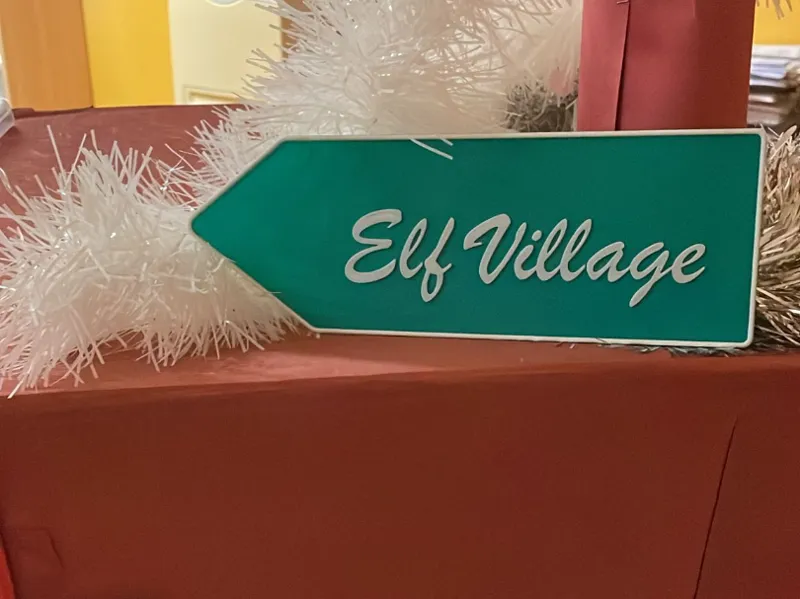 North Pole Christmas Direction Signs