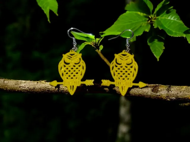 Owl on arrow earrings
