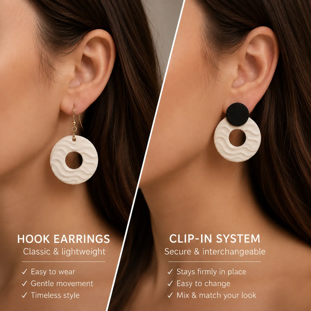 Snap Ocean Wave Earrings view 2