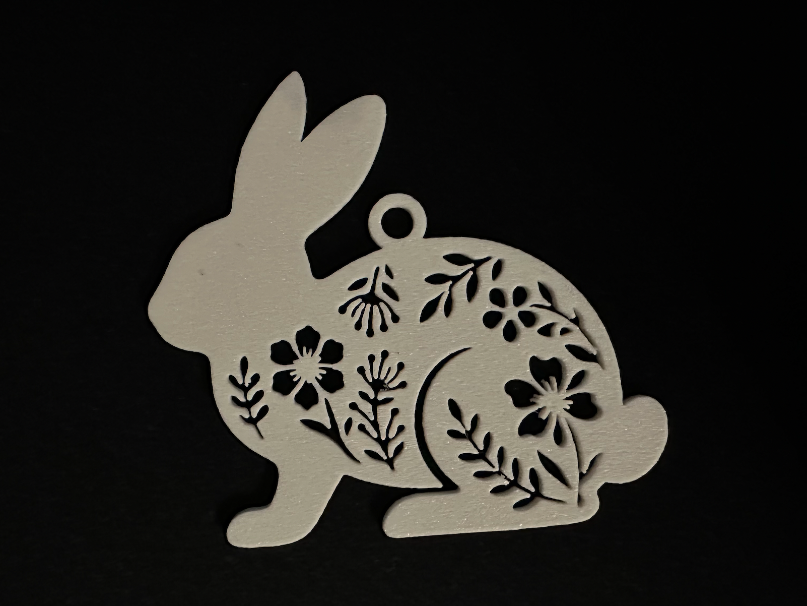 Floral Easter Bunny Ornament Decoration