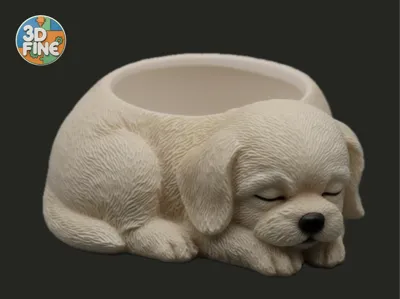 Sleeping Puppy Planter and Desk Tidy