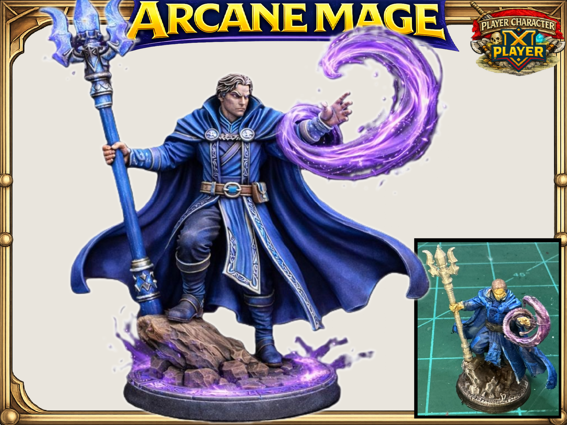 Arcane Mage: Human DnD D&D Pathfinder Mini