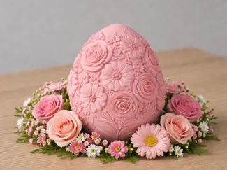 Floral Rose Garden Easter Egg 