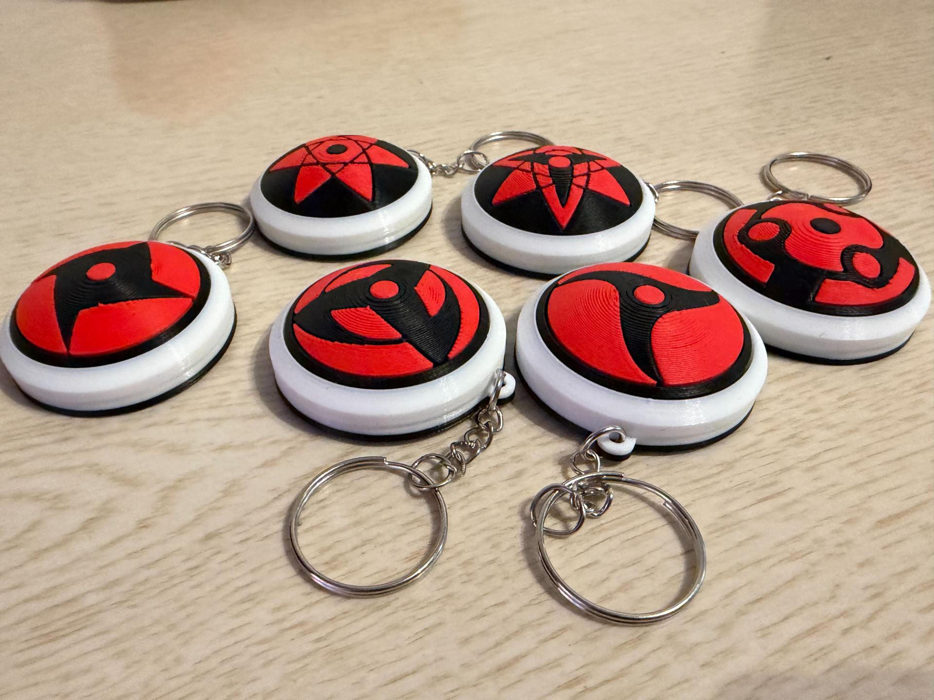 Mangekyo Sharingan Keychains - Multipart / no AMS