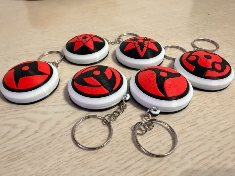 Mangekyo Sharingan Keychains - Multipart / no AMS