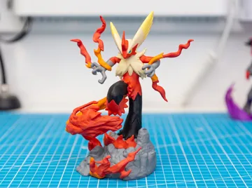 Accesorio para impresora 3D: 宝可梦 超级火焰鸡 19cm 多色分件|无需AMS — vista de referencia 3